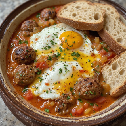 Tagine Kefta Mkaouara (Morocco - meatball tagine)