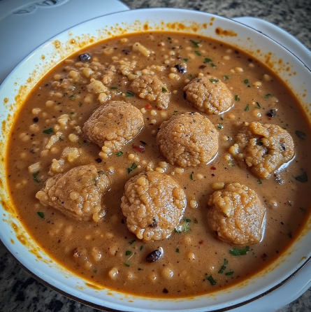 Tuo Zaafi (Ghana - Northern millet porridge with soup)