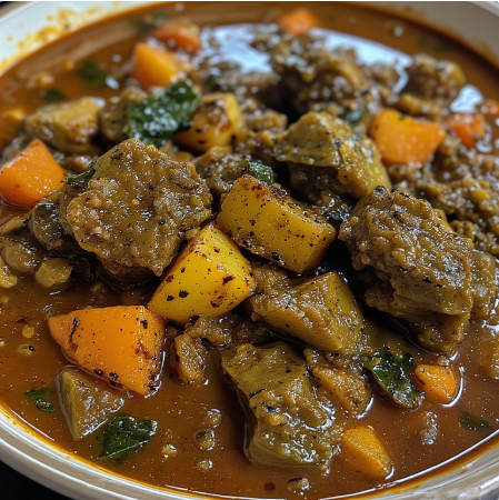 Pondu Stew (DRC - cassava leaf stew)