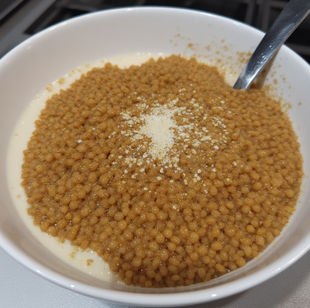 Thiackry (Senegal - millet couscous pudding)