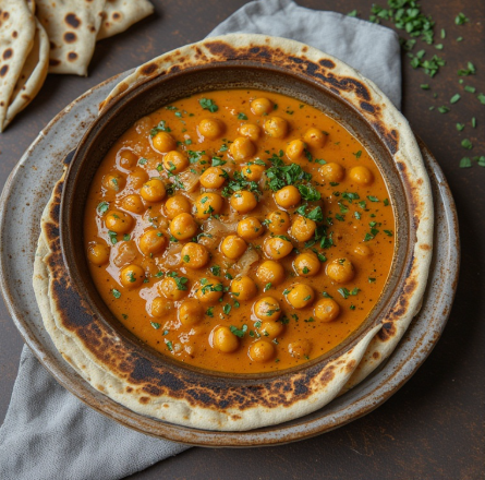 Injera with Shiro (Ethiopia - fasting chickpea stew)