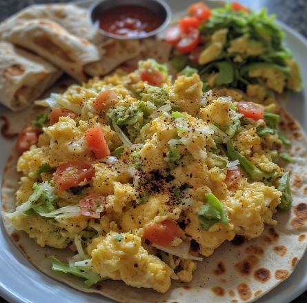 Rolex with Avocado (Uganda - egg chapati roll)