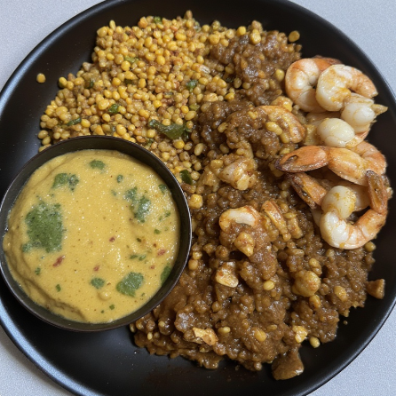 Xima with Matapa (Mozambique - maize with cassava leaves)