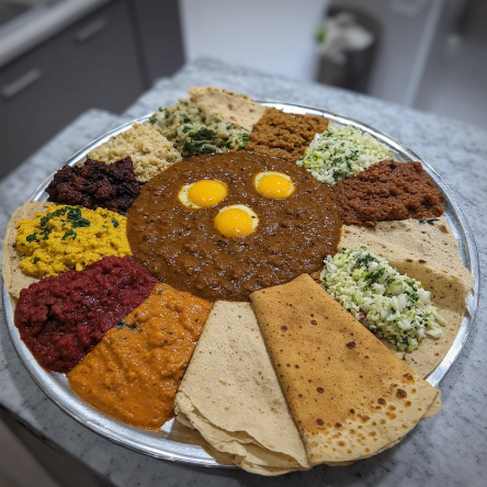 Full Ethiopian Spread (Mesob Platter)