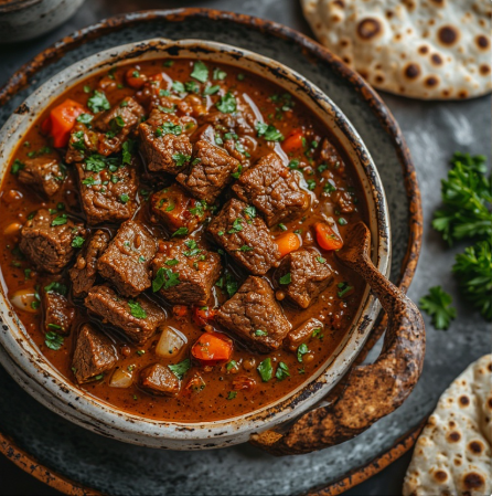 Quanta Firfir (Ethiopia - dried beef stew)