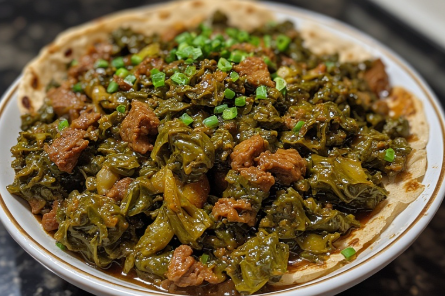 Gomen be Siga (Ethiopia - collard greens with beef)