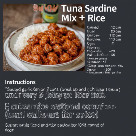 Spicy Tuna Sardine Mix + Rice