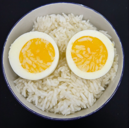 Boiled Eggs (2) + 1.5 cups Rice