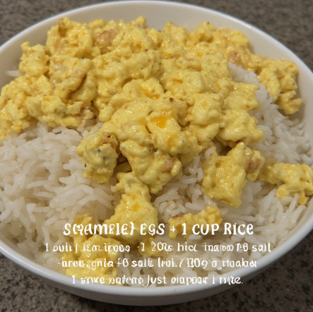 Just 3 Eggs + 1.5 cups Rice
