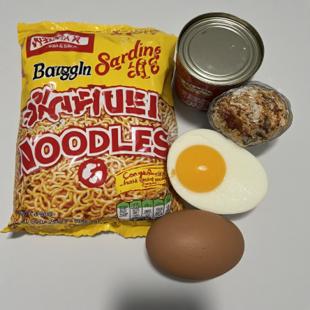 Sardines + Instant Noodles + Egg