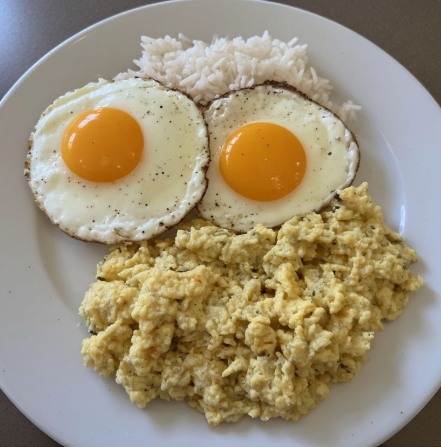 2 Eggs + 1 cup Rice