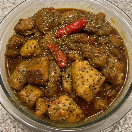 Dohneiiong (Meghalaya Pork with Black Sesame)