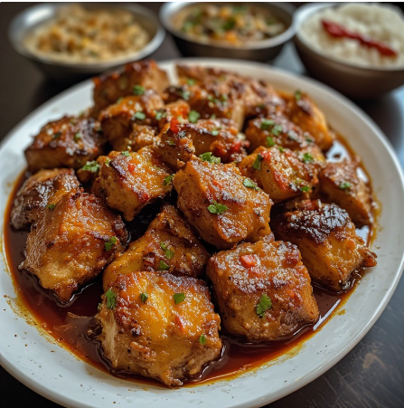 Smoked Pork with Anishi (Nagaland Fermented Colocasia Pork)
