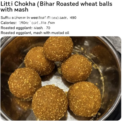 Litti Chokha (Bihar Roasted Wheat Balls with Mash)