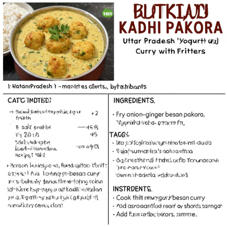 Kadhi Pakora (Uttar Pradesh Yogurt Curry with Fritters)