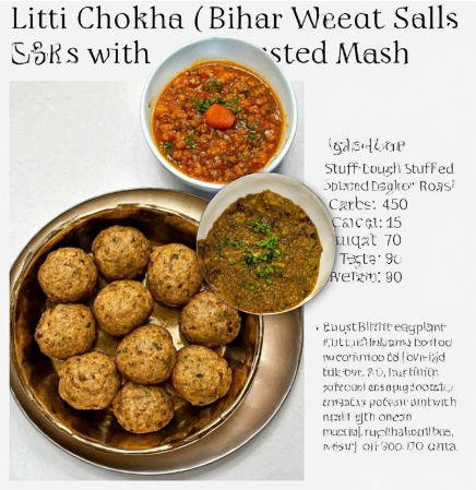 Litti Chokha (Bihar Wheat Balls with Roasted Mash)