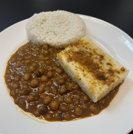 Puttu with Kadala Curry (Kerala Steamed Rice Cake with Black Chickpea)