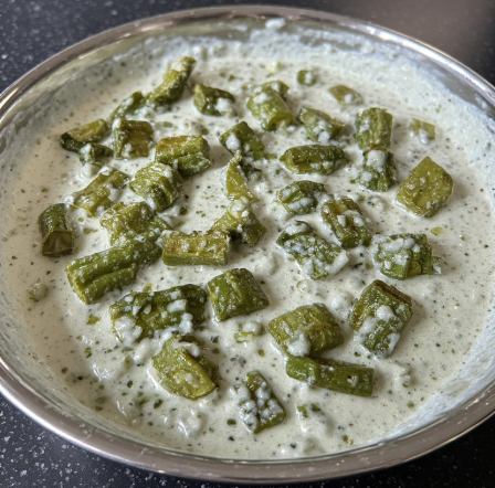Vendakka Pachadi (Kerala Okra Yogurt)