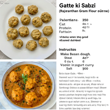 Gatte ki Sabzi (Rajasthan Gram Flour Dumplings)