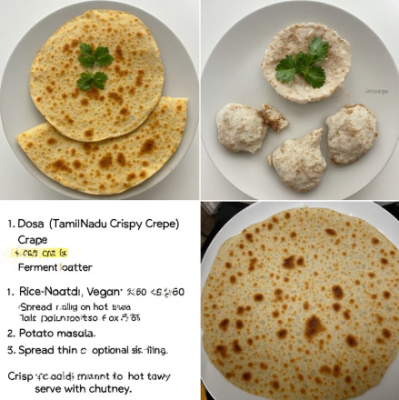 Dosa (Tamil Nadu Crispy Crepe)