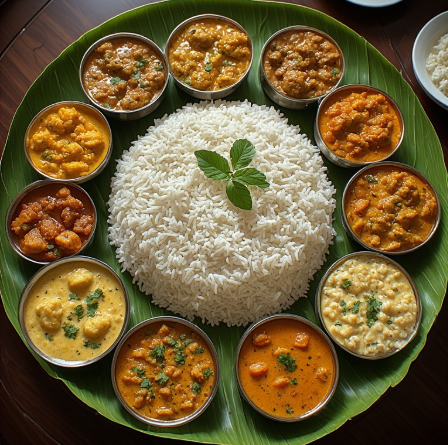Kerala Sadhya (Full Vegetarian Feast - simplified)