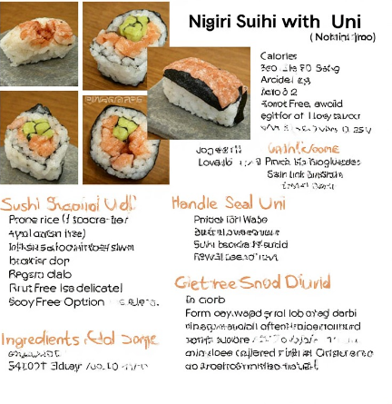 Nigiri Sushi with Uni (Sea Urchin Nigiri)