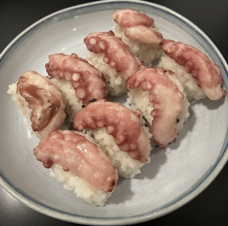 Nigiri Sushi with Tako (Octopus Nigiri)