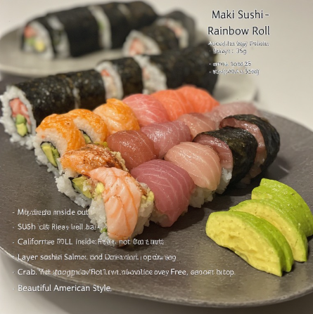 Maki Sushi - Rainbow Roll