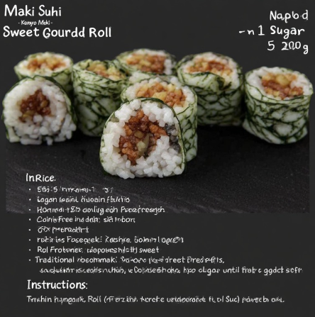 Maki Sushi - Kanpyo Maki (Sweet Gourd Roll)