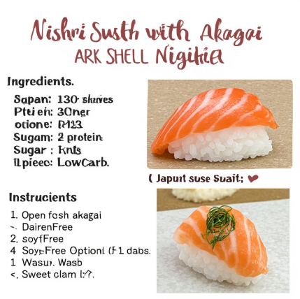 Nigiri Sushi with Akagai (Ark Shell Nigiri)