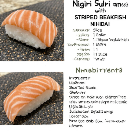 Nigiri Sushi with Ishidai (Striped Beakfish Nigiri)