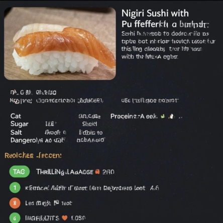 Nigiri Sushi with Fugu (Pufferfish Nigiri)