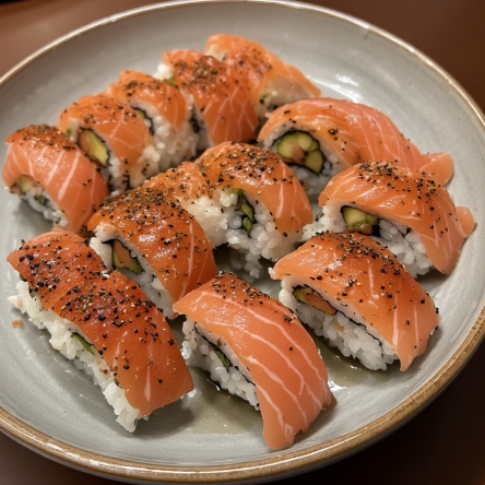 Nigiri Sushi with Kanpachi (Amberjack Nigiri)