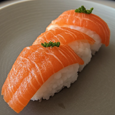 Nigiri Sushi with Kani Kamaboko (Imitation Crab Nigiri)