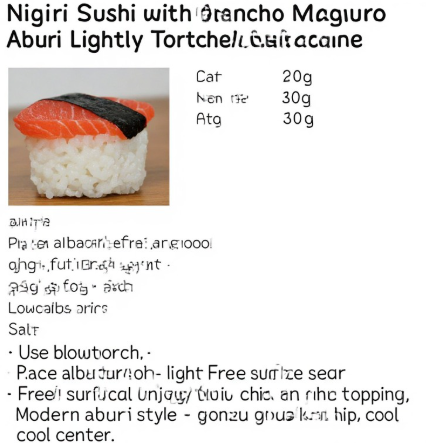 Nigiri Sushi with Bincho Maguro Aburi (Lightly Torched Albacore)