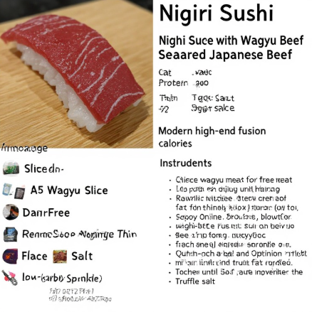 Nigiri Sushi with Wagyu Beef (Seared Japanese Beef)