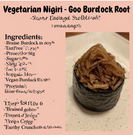 Vegetarian Nigiri - Gobo (Burdock Root)