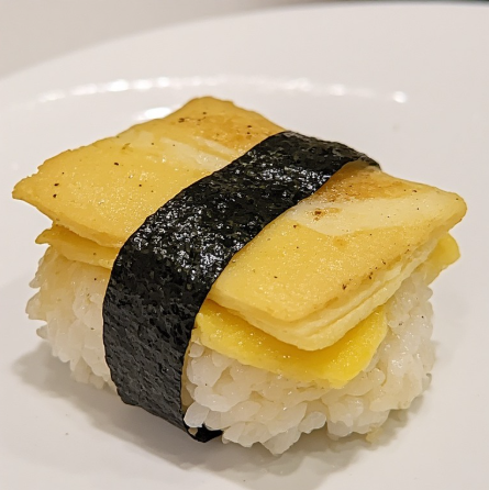 Vegetarian Nigiri - Tamago (Sweet Omelette)