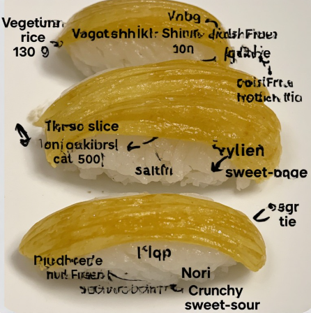 Vegetarian Nigiri - Takuan (Pickled Daikon)