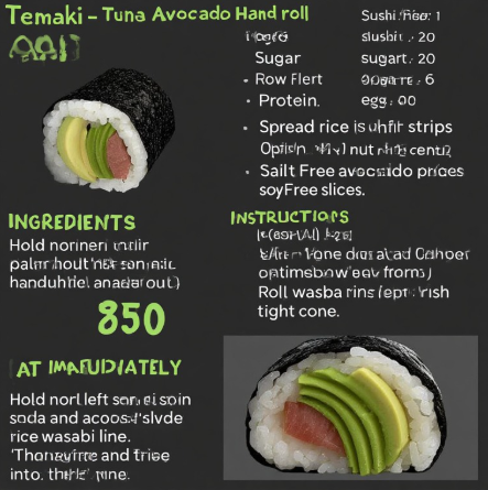Temaki - Tuna Avocado Hand Roll