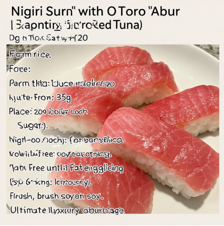 Nigiri Sushi with O-Toro Aburi (Lightly Torched Fatty Tuna)
