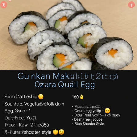 Gunkan Maki with Uzura (Quail Egg)