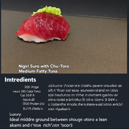 Nigiri Sushi with Chu-Toro (Medium Fatty Tuna)