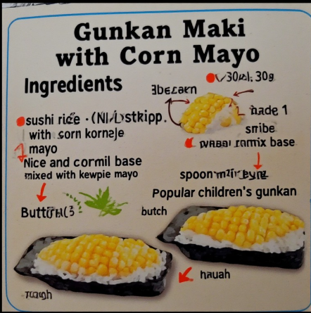 Gunkan Maki with Corn Mayo