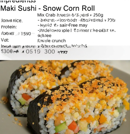 Maki Sushi - Snow Corn Roll