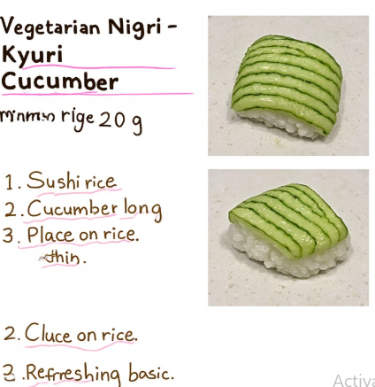 Vegetarian Nigiri - Kyuri (Cucumber)