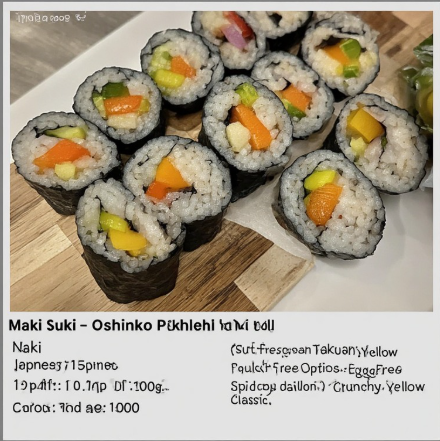 Maki Sushi - Oshinko Maki (Pickled Radish Roll)