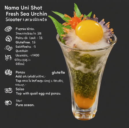Nama Uni Shot (Fresh Sea Urchin Shooter)