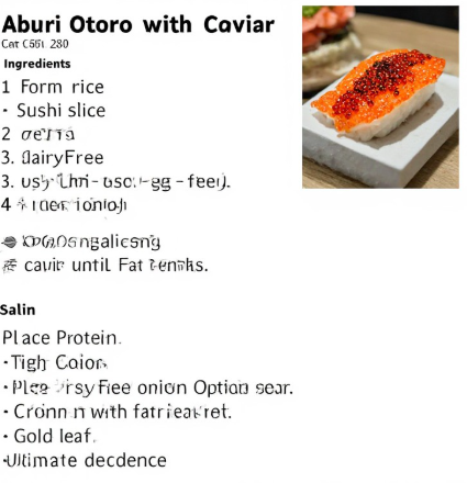 Aburi Otoro with Caviar