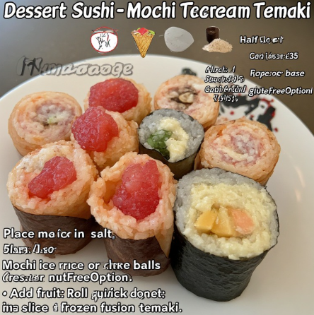 Dessert Sushi - Mochi Ice Cream Temaki